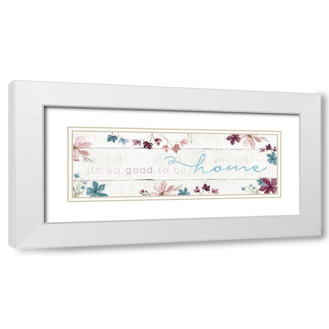 Good To Be Home White Modern Wood Framed Art Print with Double Matting by Robinson, Carol