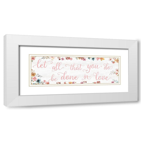 Done In Love White Modern Wood Framed Art Print with Double Matting by Robinson, Carol