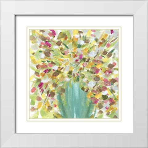 Tropical Whimsy White Modern Wood Framed Art Print with Double Matting by Jill, Susan