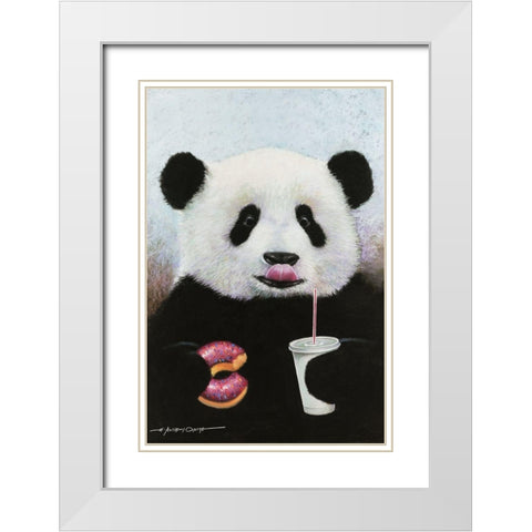 Panda Break White Modern Wood Framed Art Print with Double Matting by Orme, E. Anthony