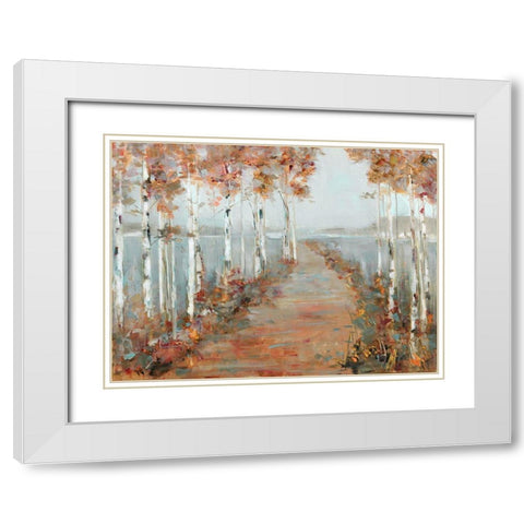 Isle Causeway White Modern Wood Framed Art Print with Double Matting by Swatland, Sally