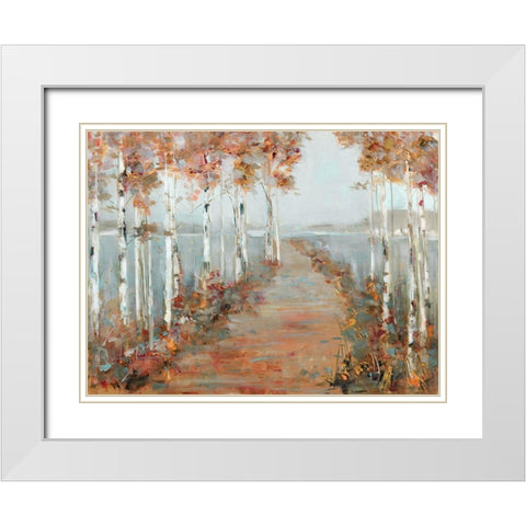 Isle Causeway White Modern Wood Framed Art Print with Double Matting by Swatland, Sally