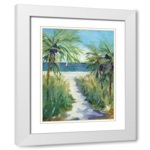 Pacific Jewel White Modern Wood Framed Art Print with Double Matting by Robinson, Carol