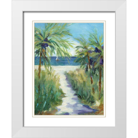 Pacific Jewel White Modern Wood Framed Art Print with Double Matting by Robinson, Carol
