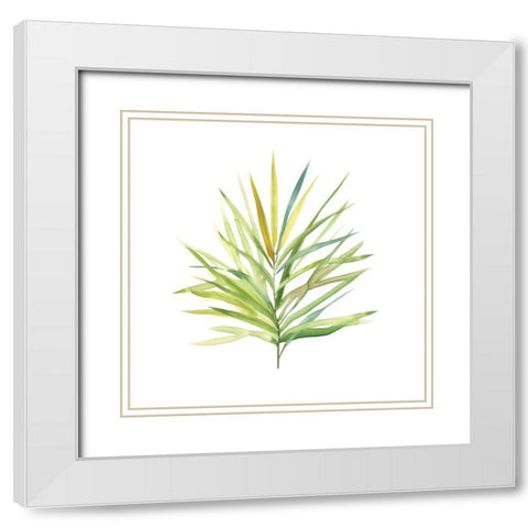 Tropical Botanical I White Modern Wood Framed Art Print with Double Matting by Robinson, Carol