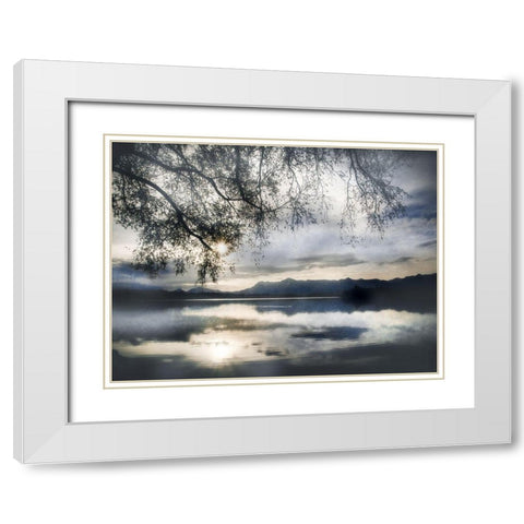 Staffelsee Lake White Modern Wood Framed Art Print with Double Matting by Weisz, Irene