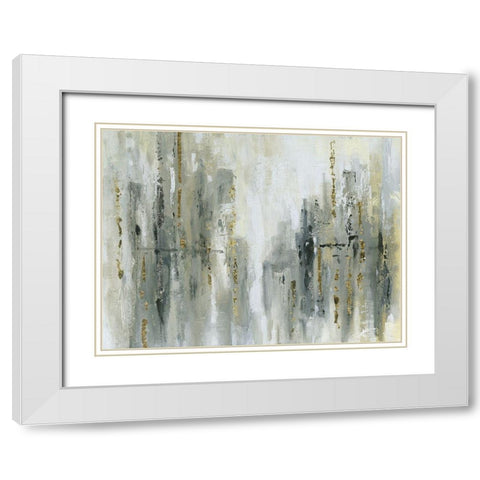 City Shine White Modern Wood Framed Art Print with Double Matting by Robinson, Carol