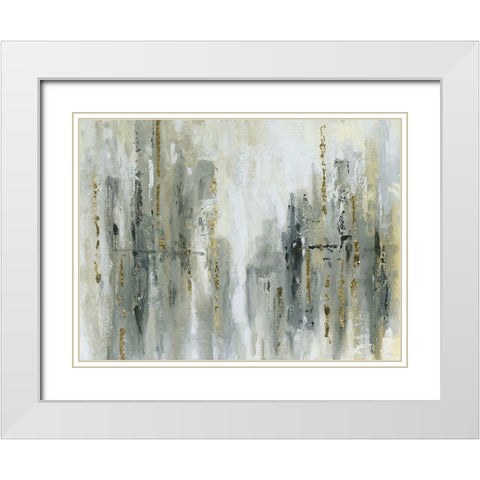 City Shine White Modern Wood Framed Art Print with Double Matting by Robinson, Carol