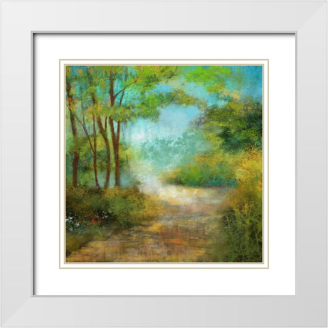 Magical Forest White Modern Wood Framed Art Print with Double Matting by Nan