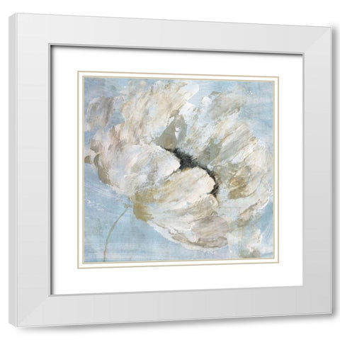 Blue Blanc I White Modern Wood Framed Art Print with Double Matting by Craven, Katrina
