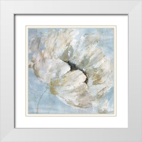Blue Blanc I White Modern Wood Framed Art Print with Double Matting by Craven, Katrina