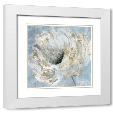 Blue Blanc II White Modern Wood Framed Art Print with Double Matting by Craven, Katrina