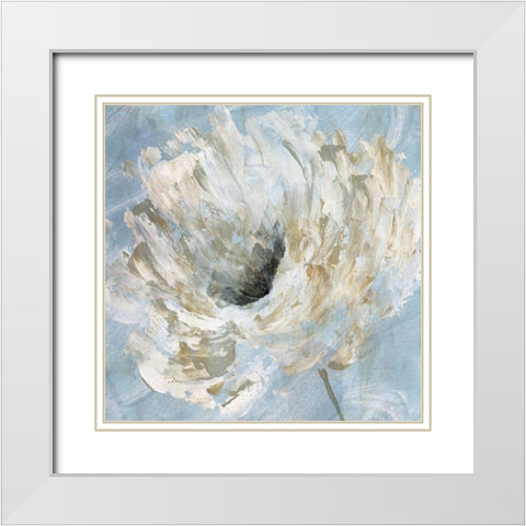 Blue Blanc II White Modern Wood Framed Art Print with Double Matting by Craven, Katrina