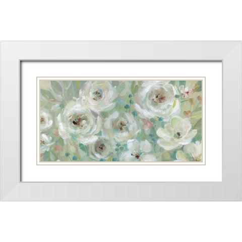 Pastel Symphony White Modern Wood Framed Art Print with Double Matting by Robinson, Carol
