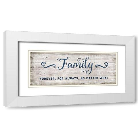 Family Forever White Modern Wood Framed Art Print with Double Matting by Murray, Amanda