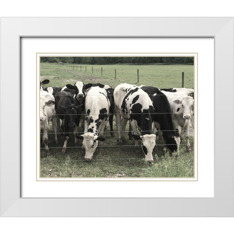 Grass is Greener White Modern Wood Framed Art Print with Double Matting by Nan