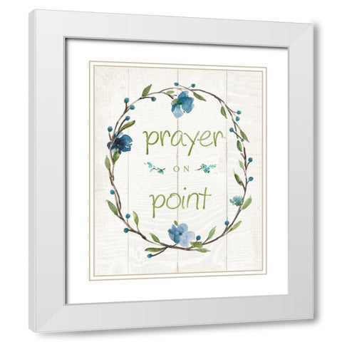 Prayer On Point White Modern Wood Framed Art Print with Double Matting by Robinson, Carol