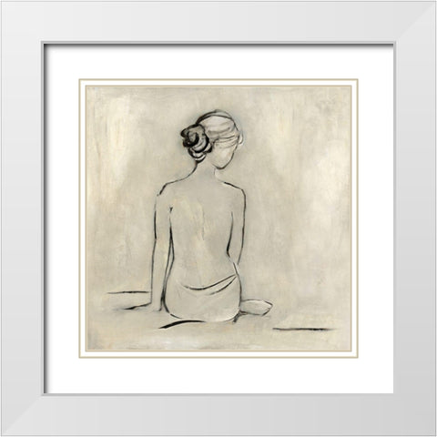 Bather I White Modern Wood Framed Art Print with Double Matting by Swatland, Sally