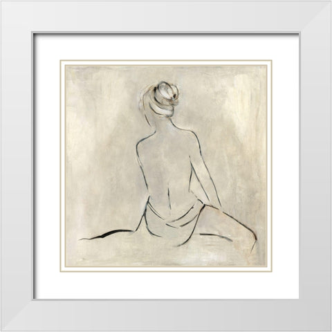 Bather II White Modern Wood Framed Art Print with Double Matting by Swatland, Sally