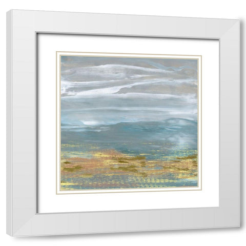Debruce II White Modern Wood Framed Art Print with Double Matting by Jill, Susan