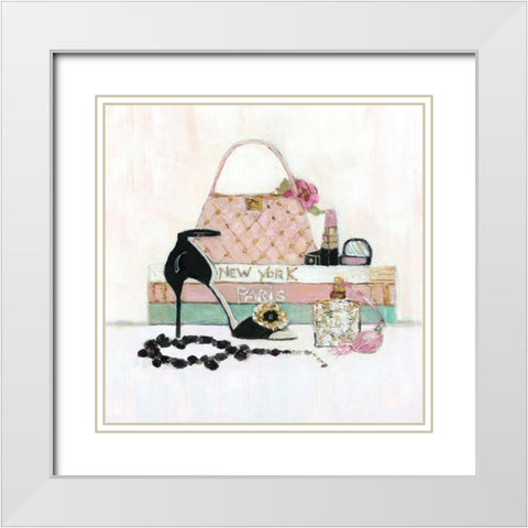 Fashionista I White Modern Wood Framed Art Print with Double Matting by Swatland, Sally