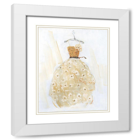 Ball Gown I White Modern Wood Framed Art Print with Double Matting by Swatland, Sally