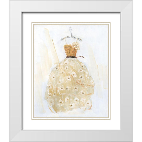 Ball Gown I White Modern Wood Framed Art Print with Double Matting by Swatland, Sally