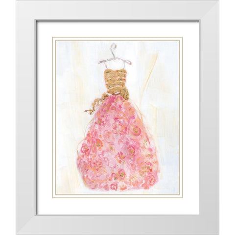 Ball Gown II White Modern Wood Framed Art Print with Double Matting by Swatland, Sally