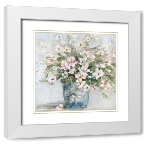 Rustic Arrangement White Modern Wood Framed Art Print with Double Matting by Swatland, Sally