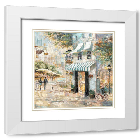 Rooftop CafÃ© - Detail II White Modern Wood Framed Art Print with Double Matting by Manning, Ruane