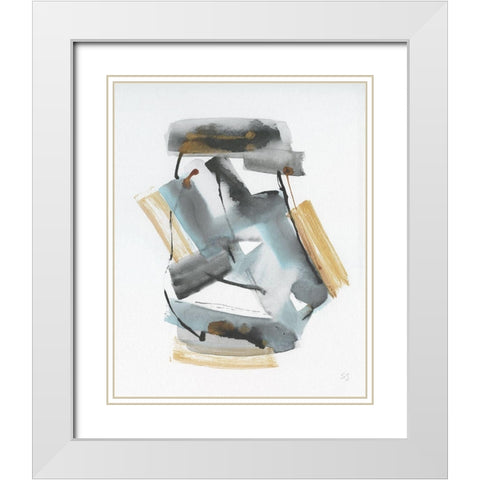 Positano I White Modern Wood Framed Art Print with Double Matting by Jill, Susan