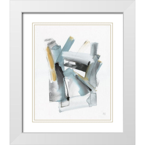 Positano II White Modern Wood Framed Art Print with Double Matting by Jill, Susan