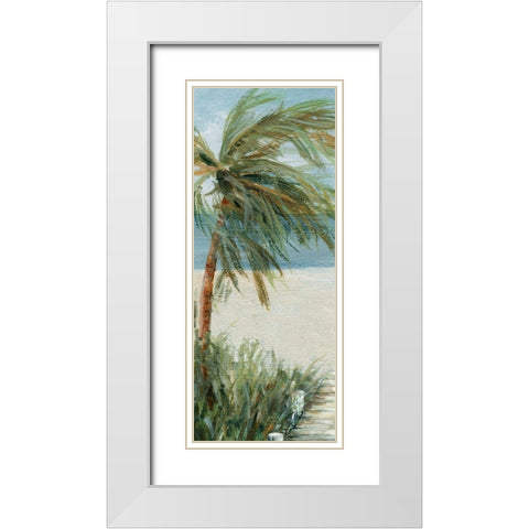 Beach Walk I White Modern Wood Framed Art Print with Double Matting by Robinson, Carol