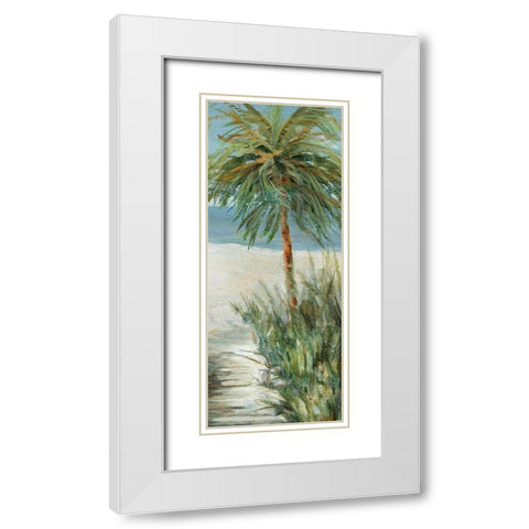 Beach Walk II White Modern Wood Framed Art Print with Double Matting by Robinson, Carol