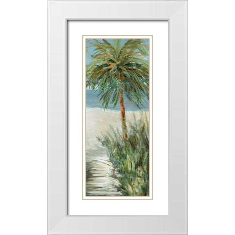 Beach Walk II White Modern Wood Framed Art Print with Double Matting by Robinson, Carol