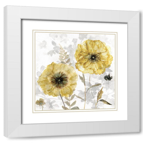 Transparent Gold White Modern Wood Framed Art Print with Double Matting by Robinson, Carol