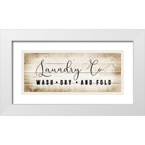 Laundry Co. White Modern Wood Framed Art Print with Double Matting by CAD Designs