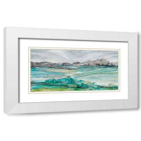 Marble Seas White Modern Wood Framed Art Print with Double Matting by Robinson, Carol