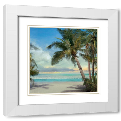 A Found Paradise II White Modern Wood Framed Art Print with Double Matting by Calascibetta, Mike