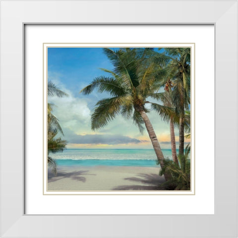 A Found Paradise II White Modern Wood Framed Art Print with Double Matting by Calascibetta, Mike