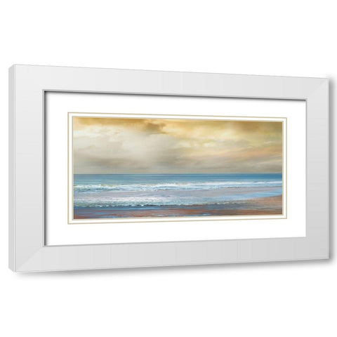 Beach Dreams White Modern Wood Framed Art Print with Double Matting by Calascibetta, Mike