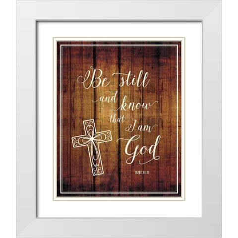 Be Still White Modern Wood Framed Art Print with Double Matting by Murray, Amanda