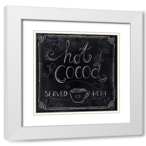 Hot Cocoa White Modern Wood Framed Art Print with Double Matting by Carpentieri, Natalie