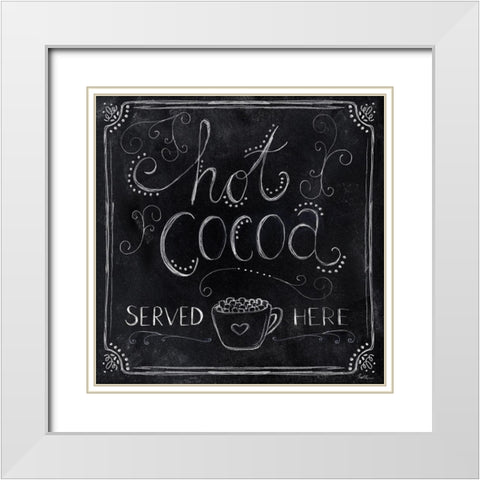 Hot Cocoa White Modern Wood Framed Art Print with Double Matting by Carpentieri, Natalie