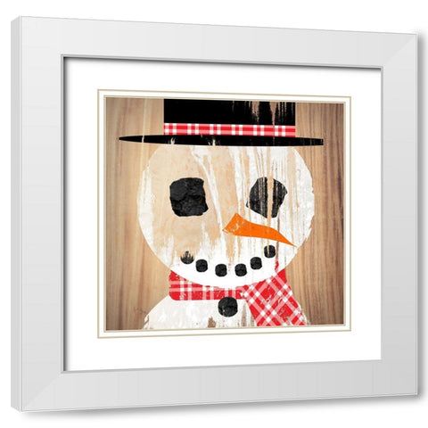 Frosty White Modern Wood Framed Art Print with Double Matting by Santiago, Daniela