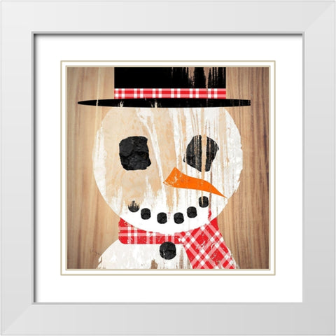 Frosty White Modern Wood Framed Art Print with Double Matting by Santiago, Daniela
