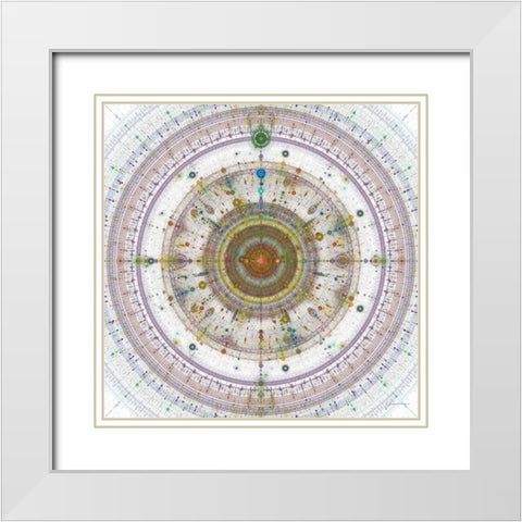 Origin II White Modern Wood Framed Art Print with Double Matting by Burghardt, James