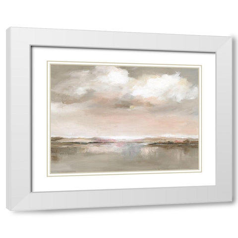 Evening Drama White Modern Wood Framed Art Print with Double Matting by Nan