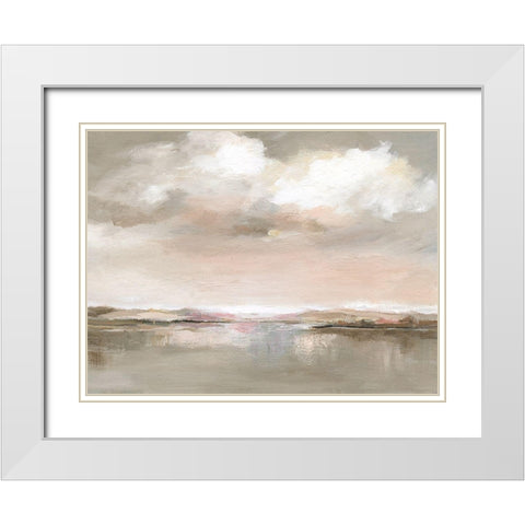 Evening Drama White Modern Wood Framed Art Print with Double Matting by Nan