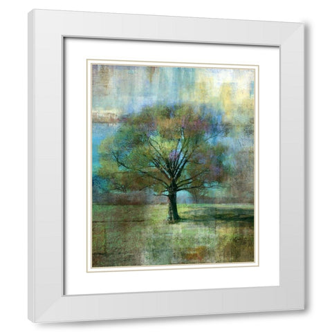 Dream Field White Modern Wood Framed Art Print with Double Matting by Nan